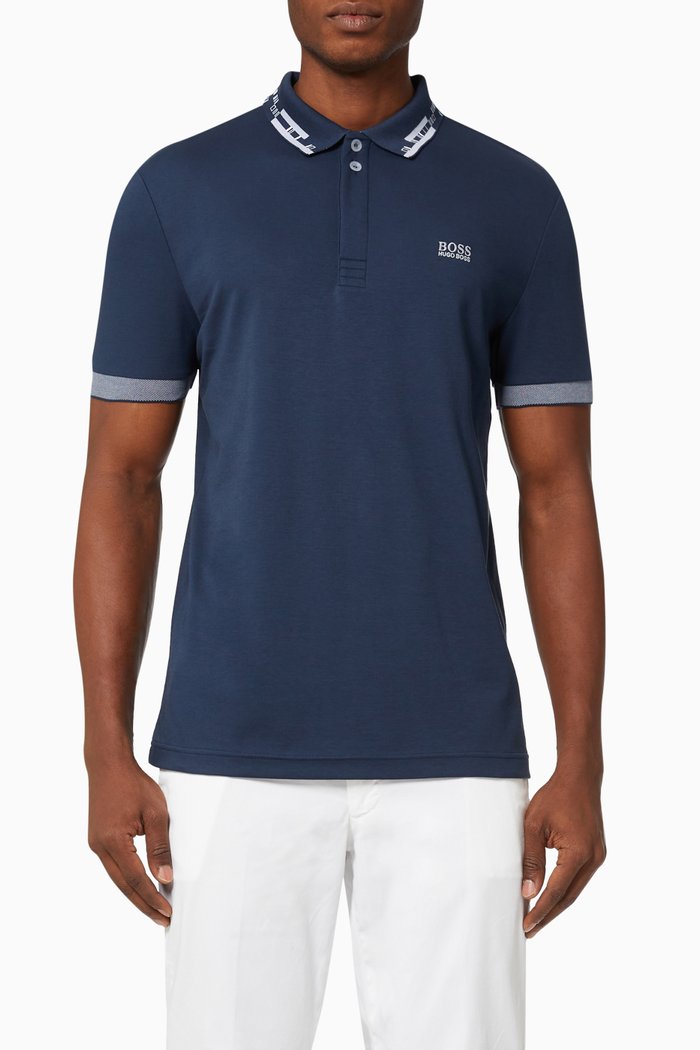 Paddy Polo Shirt in Cotton Piqué, Blue