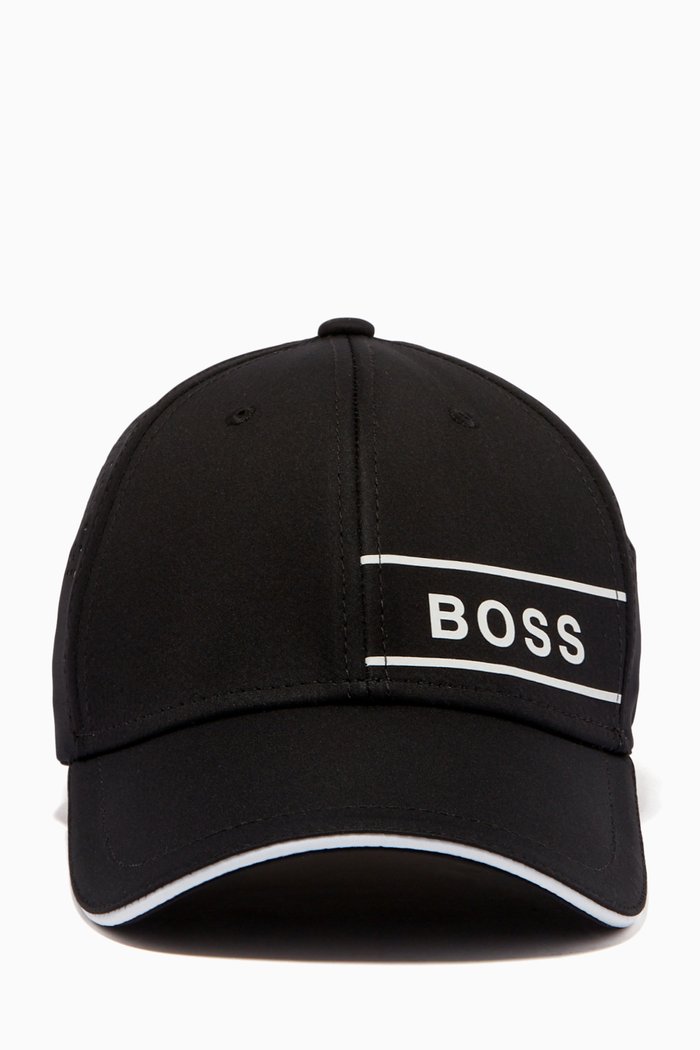 

Logo Cap in Waterproof Nylon, Black