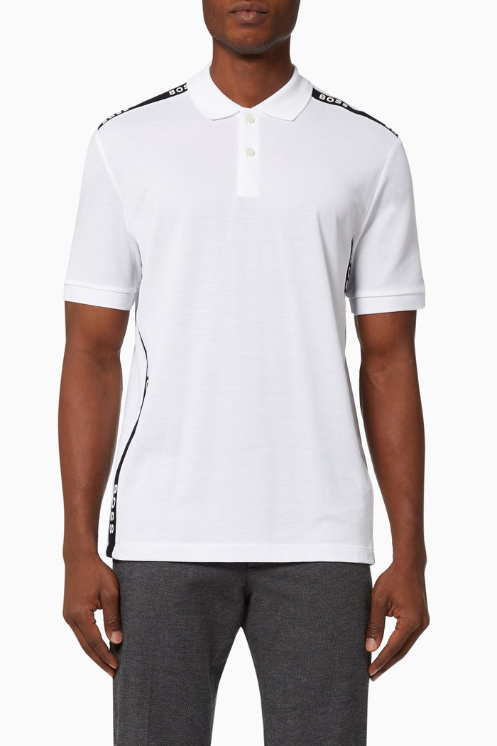 

Parlay Polo Shirt in Piqué Cotton, White