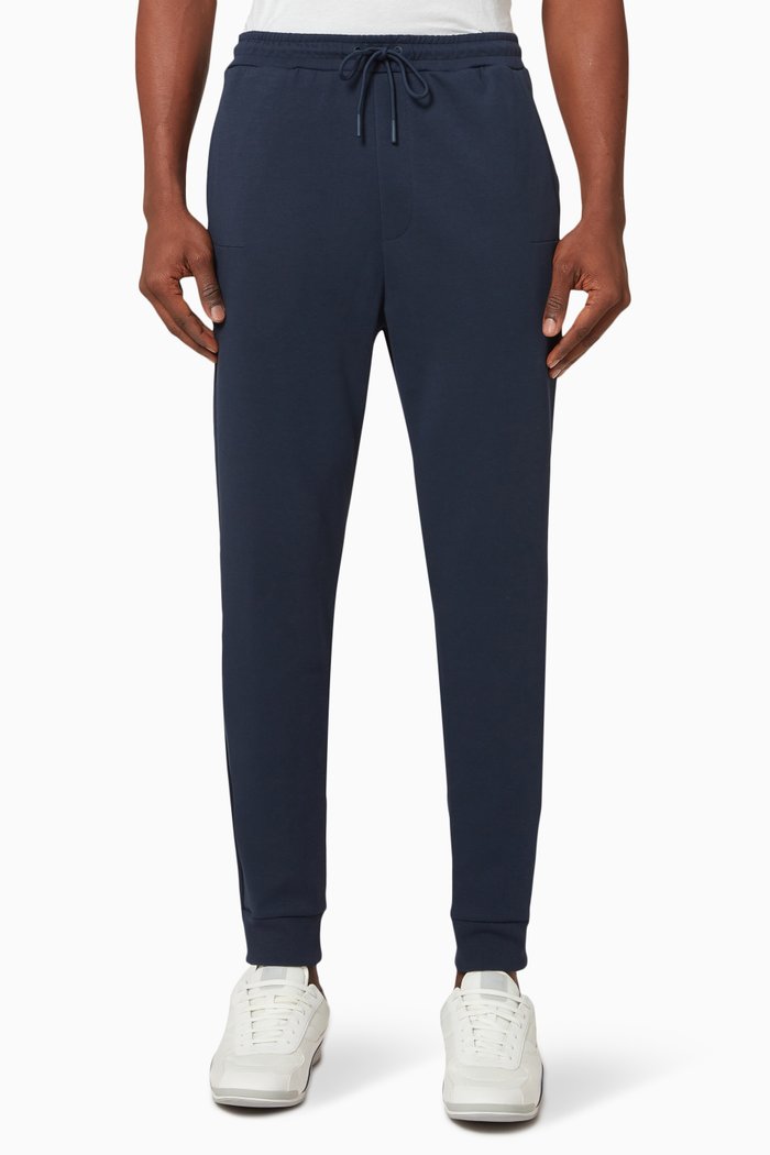 

Hadiko Logo Tape Tracksuit Bottoms in Cotton Blend, Blue