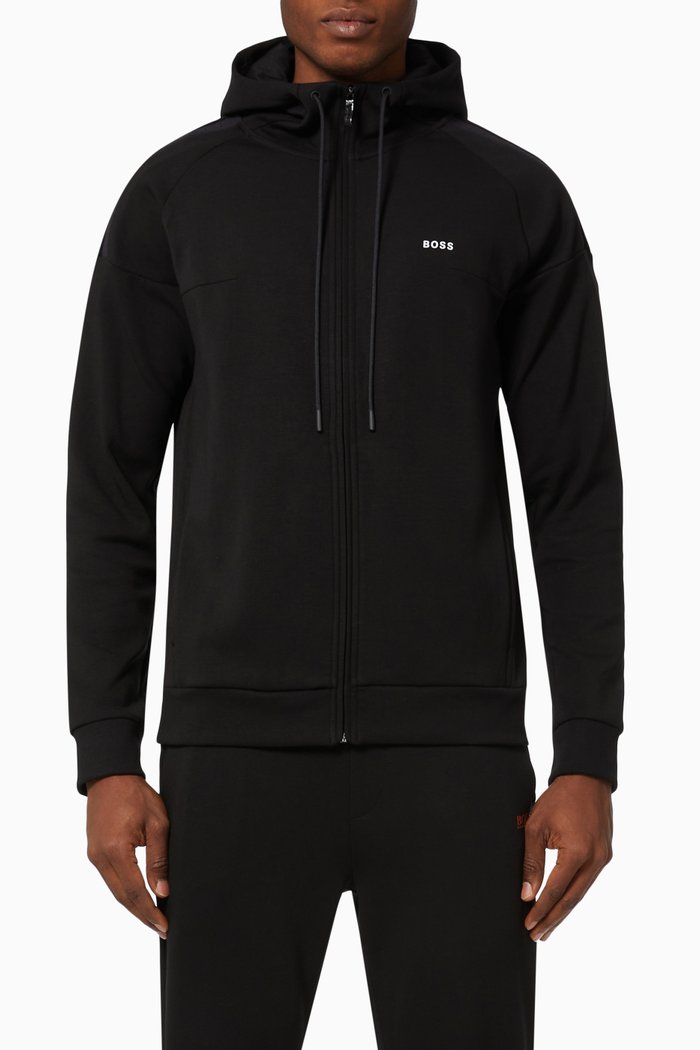 

Saggy 1 Hoodie in Fleece, Black