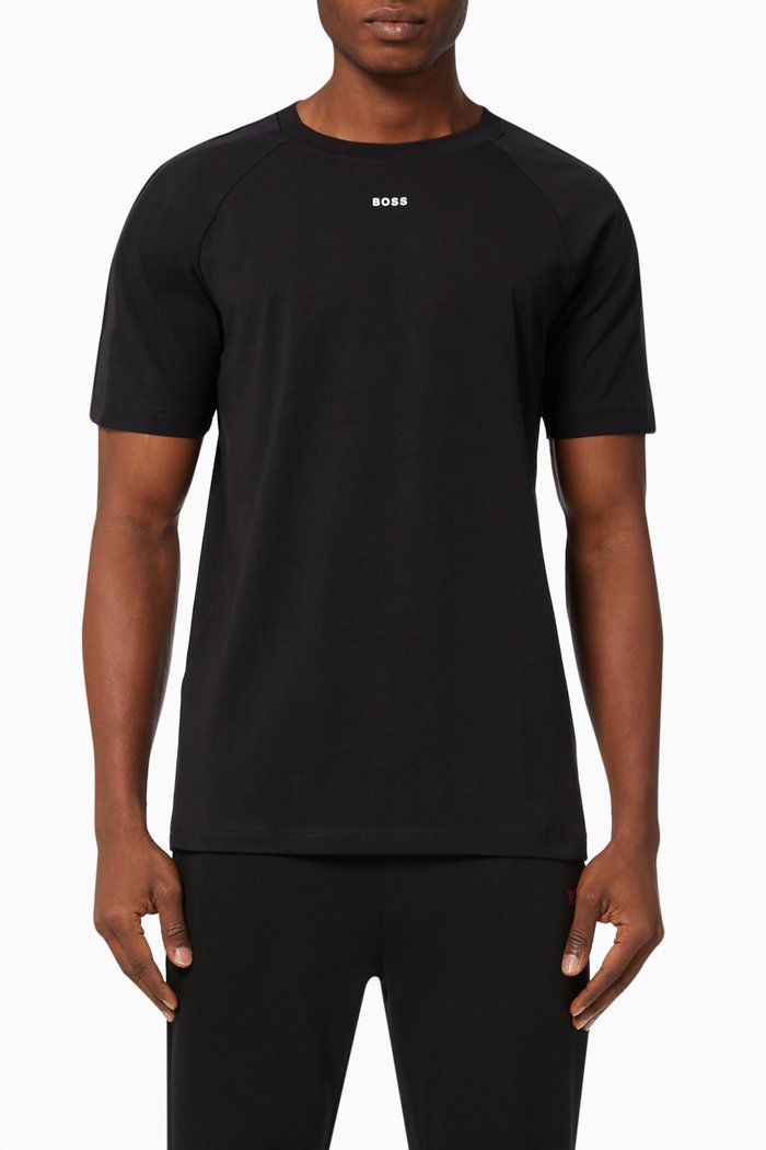 

Tape T-shirt in Cotton Jersey, Black