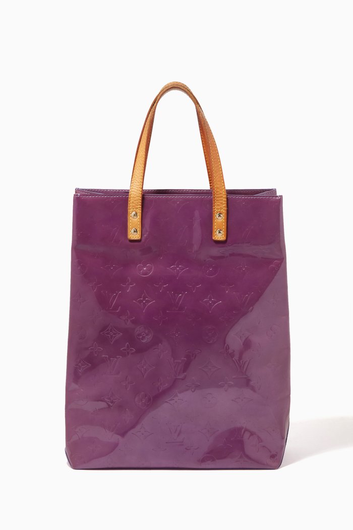 

Sac Plat Tote Bag in Monogram Vernis Leather, Purple