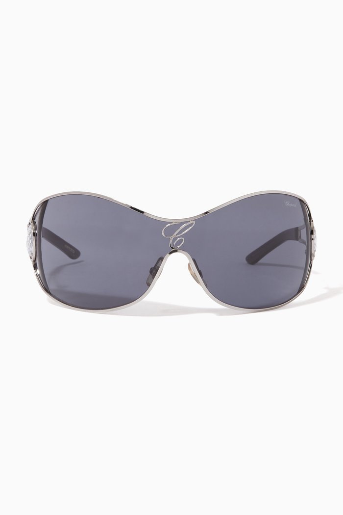 

Butterfly Tinted Sunglasses with Crystal in Metal, Multicolour