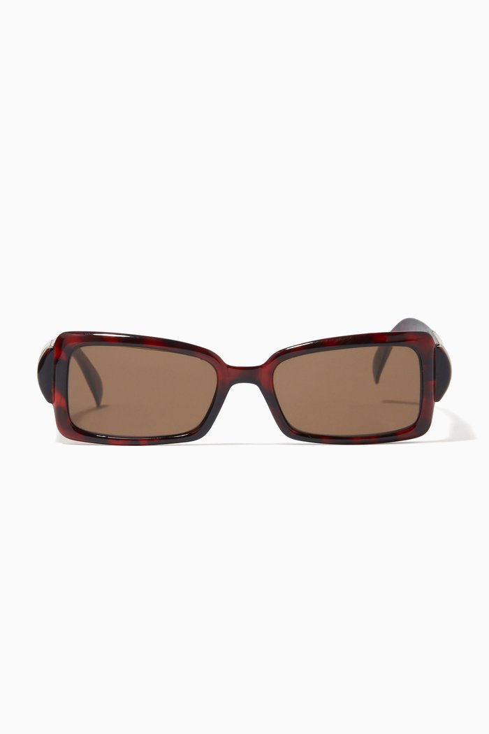 

Rectangular Sunglasses in Acetate, Black