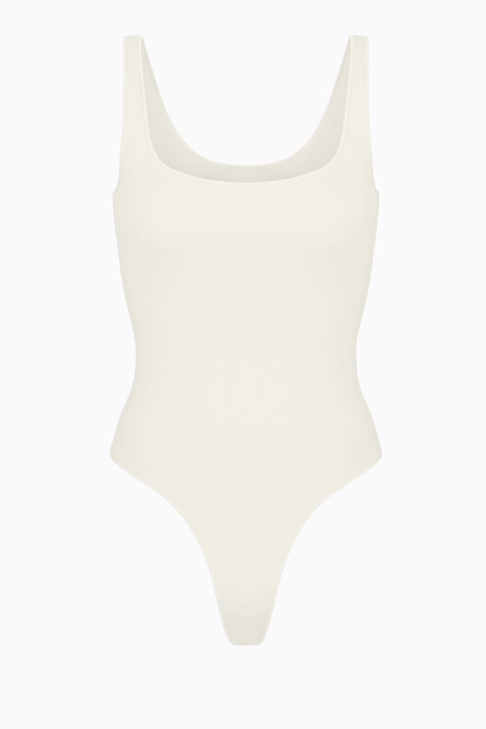 

Essential Scoop-neck Bodysuit, White