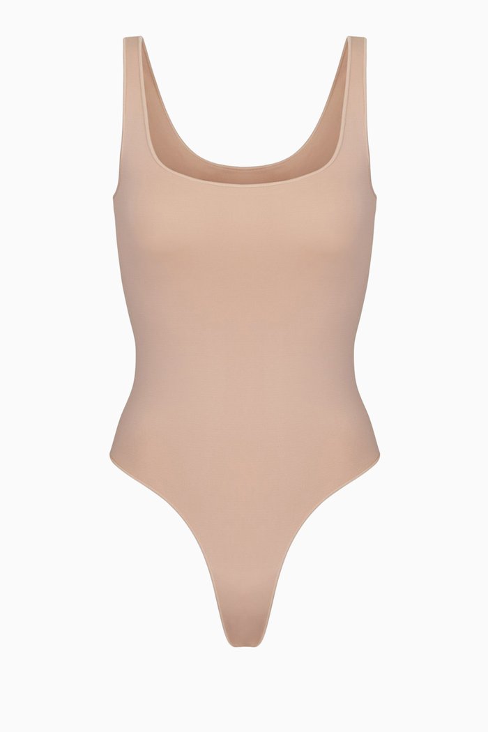 

Essential Scoop Neck Bodysuit, Brown