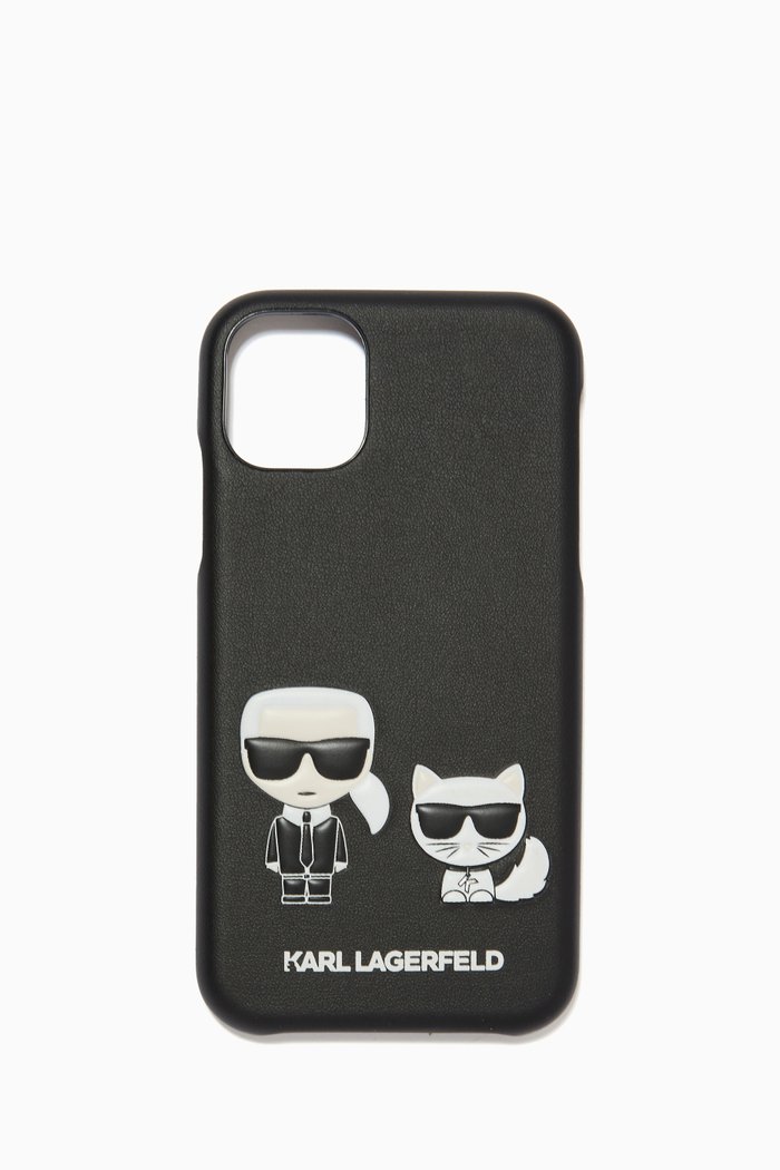 

Karl & Choupette iPhone 11 Case in Silicone, Black