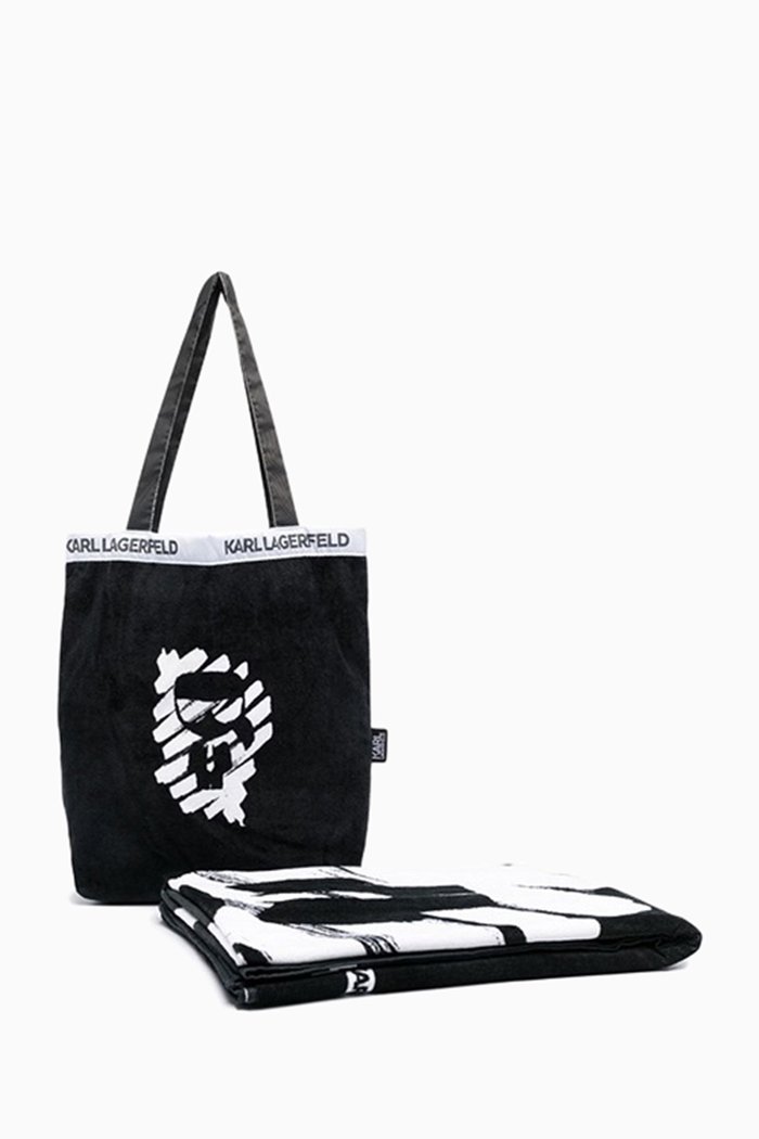 

K/Ikonik Graffiti Beach Set in Cotton, Black