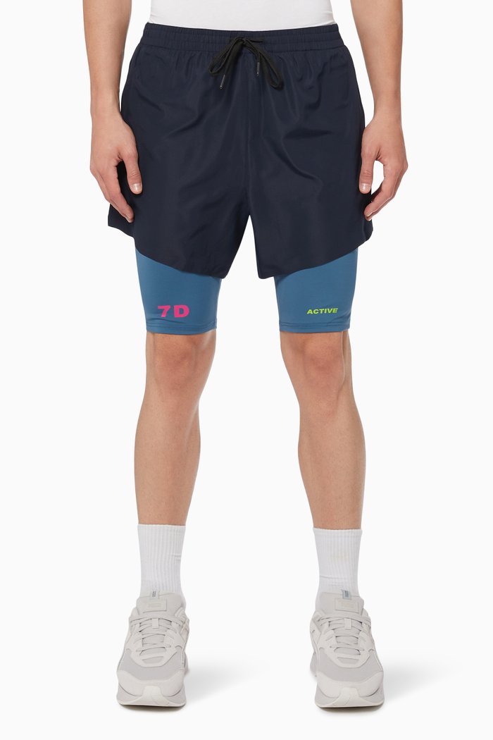 

Agassi 2-in-1 Shorts in Stretch Nylon, Grey