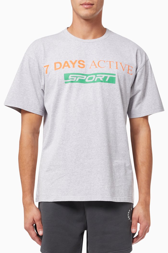 

Korean OT Melange T-shirt in Organic Cotton, Grey