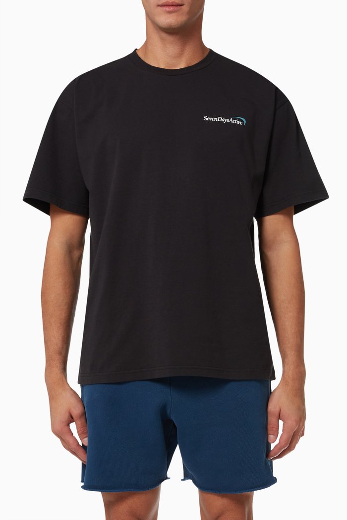 

Korean OT T-Shirt in Organic Cotton Jersey, Black