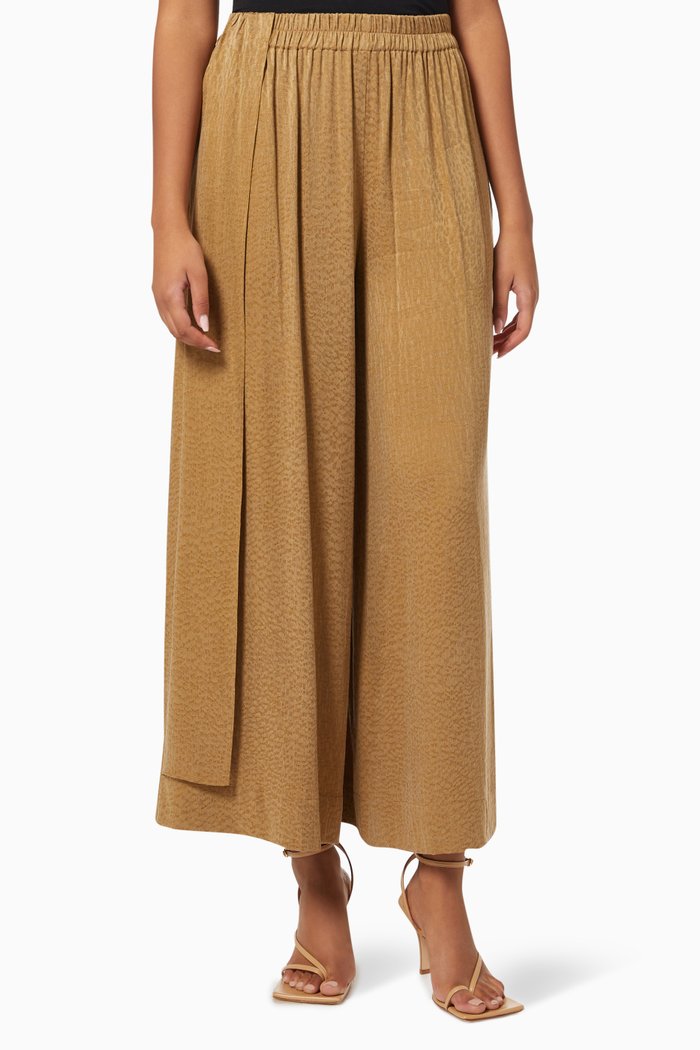 

Textured Layered Pants, Brown