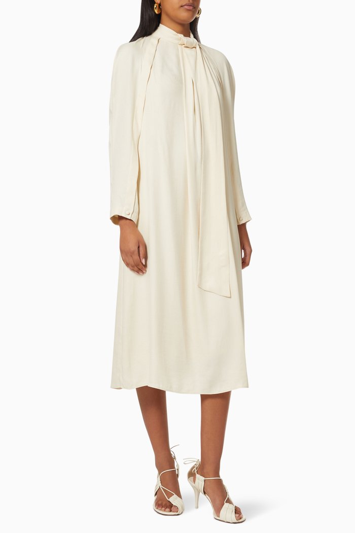Neck Tie Dress, Neutral