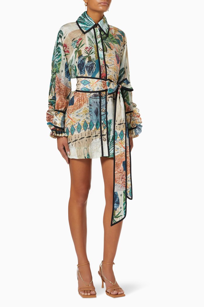 Alizee Shirt in Silk, Multicolour