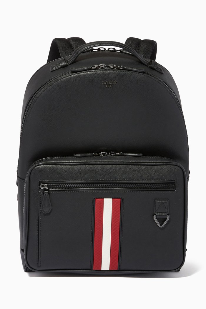 Mavrick Backpack in Leather, Black