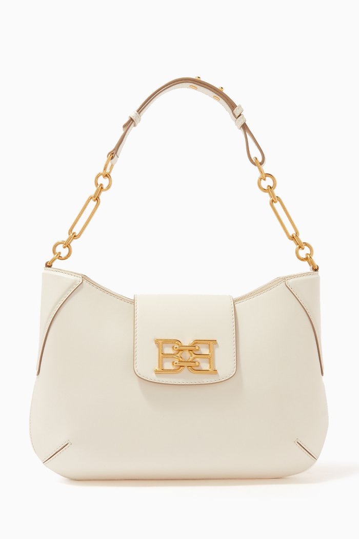 

Breanne Shoulder Bag in Embossed Leather, Neutral