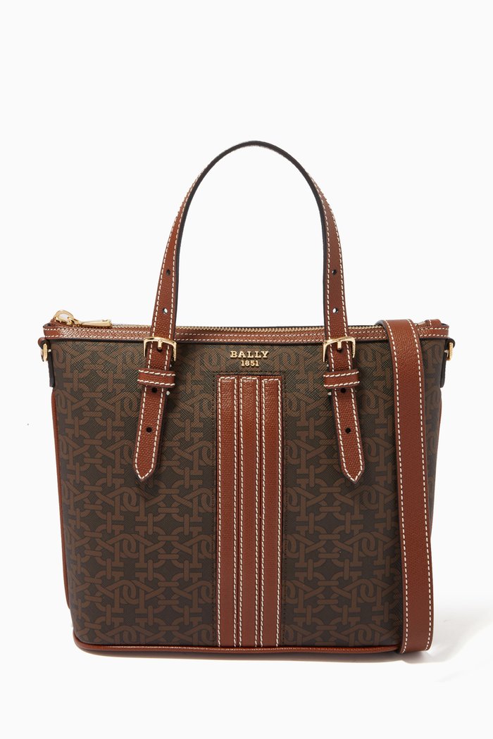 

Damirah Small Tote Bag in Monogram TPU, Brown