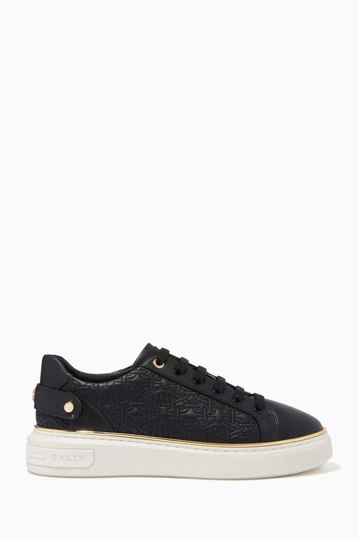 

Malya Sneakers in B Monogram Leather, Black