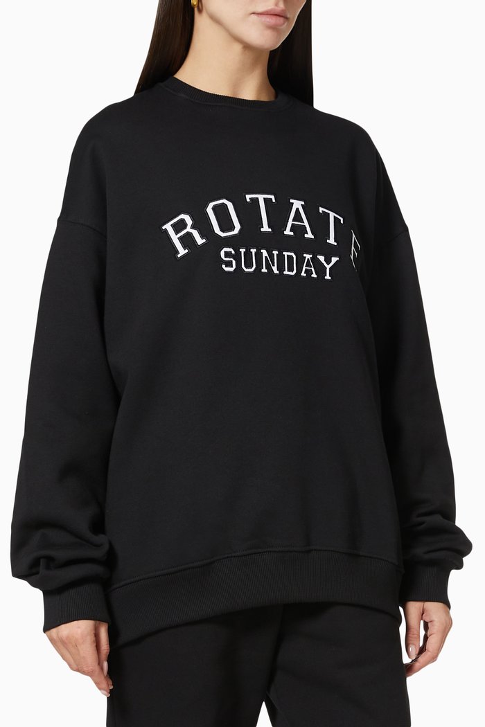 

Iris Sweatshirt in Organic Cotton, Black