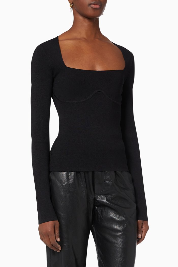 

Mio Top in Compact Viscose, Black