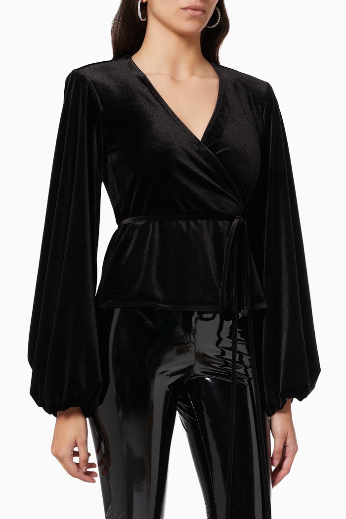 

Steffi Top in Velvet, Black