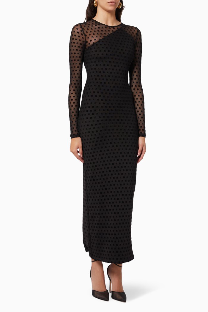 

Isadora Dress in Mesh, Black