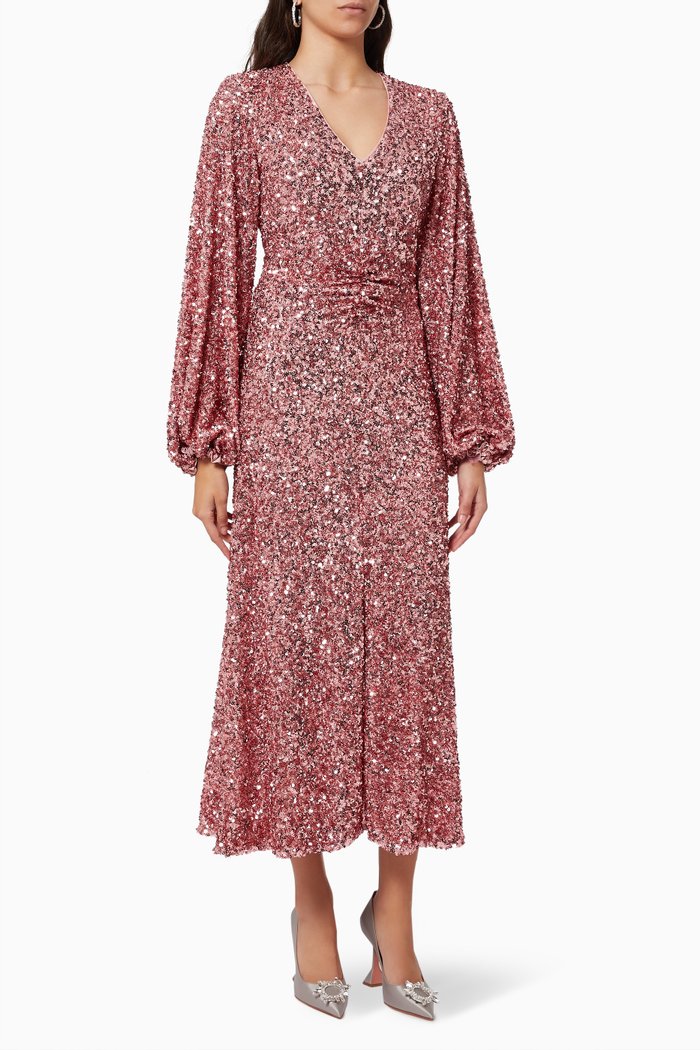 

Sirin Dress in Sequin, Pink