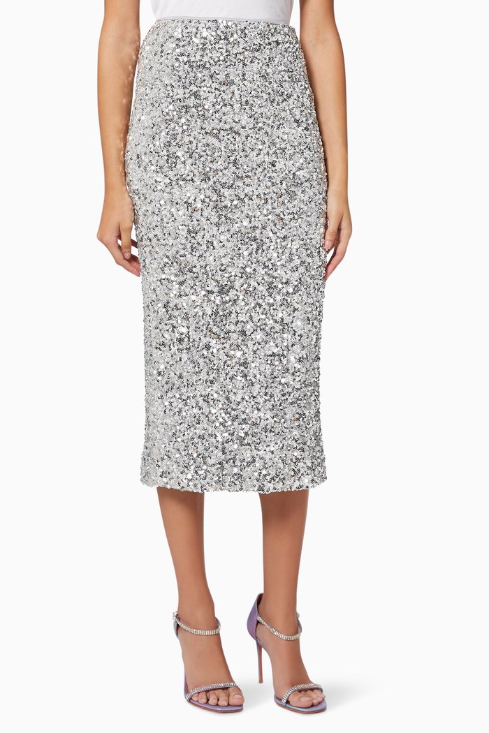 

Tasha Skirt in Sequin, Grey