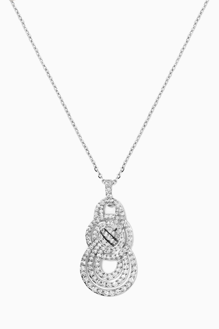

Entanglement Small Diamond Pendant in 18kt White Gold