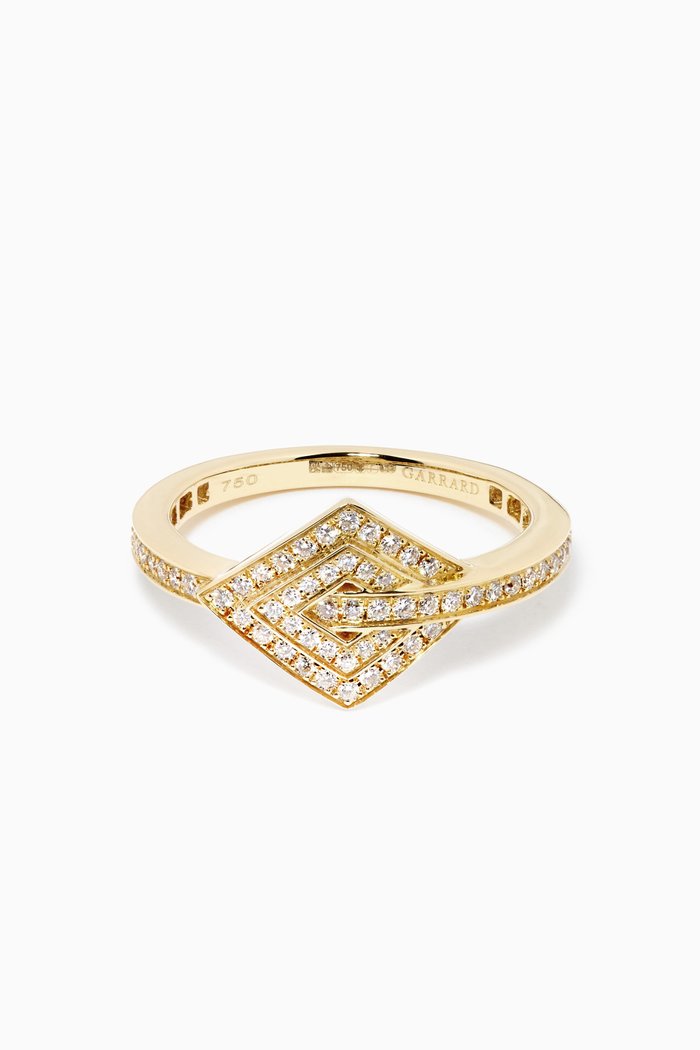 Albemarle Diamond Ring in 18kt Yellow Gold, White