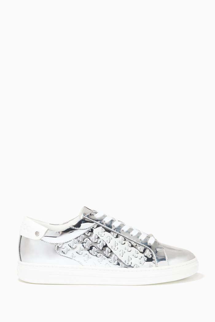 

Rome/F Sneakers in JC Metallic Leather, Silver