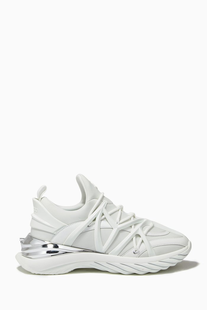 

Cosmos Sneaker in Leather & Neoprene, White