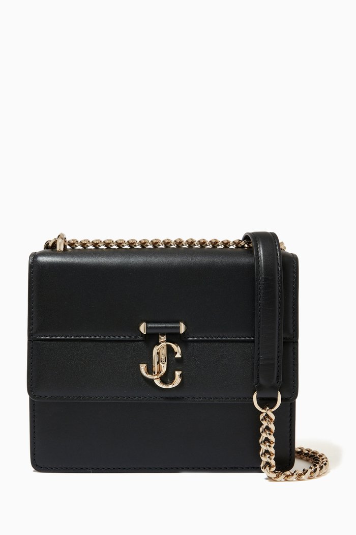 

Varenne Quad Shoulder Bag in Leather, Black