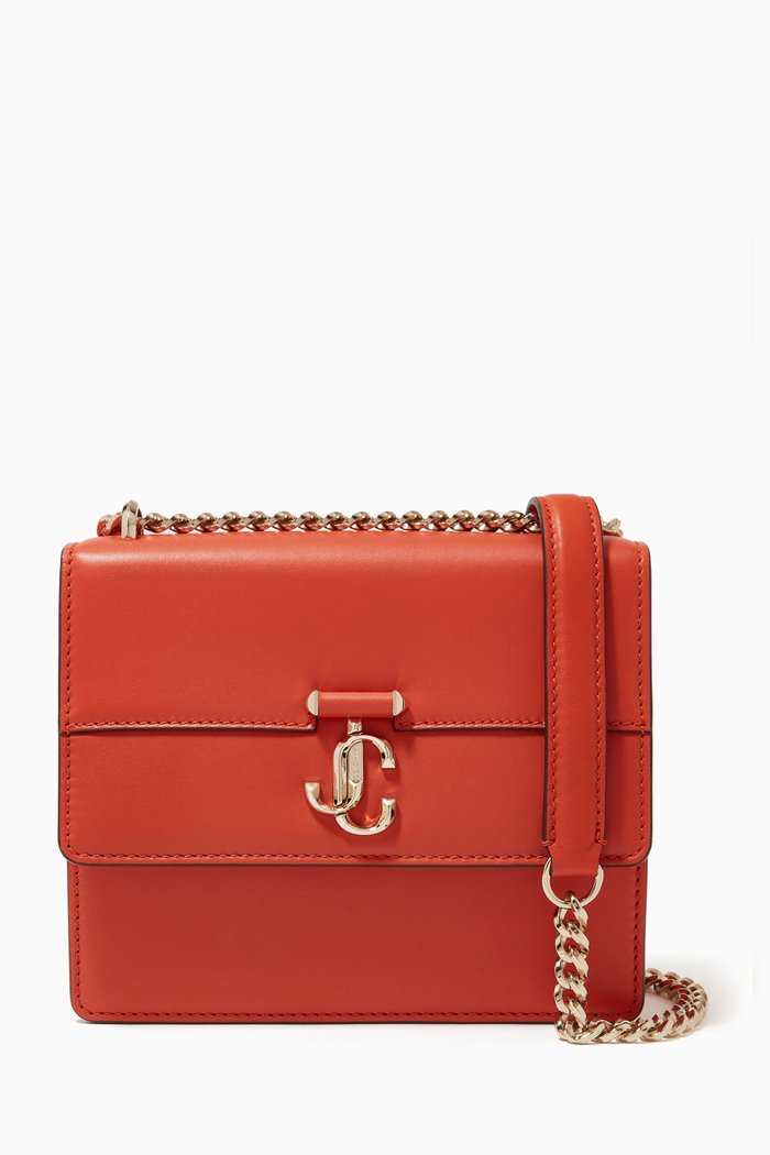 

Varenne Quad Shoulder Bag in Leather, Orange