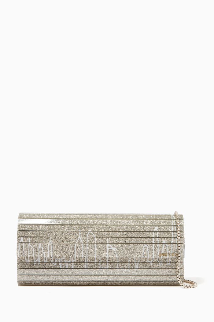 50th Anniversary Limited Edition UAE Skyline Sweetie Clutch Bag, Silver