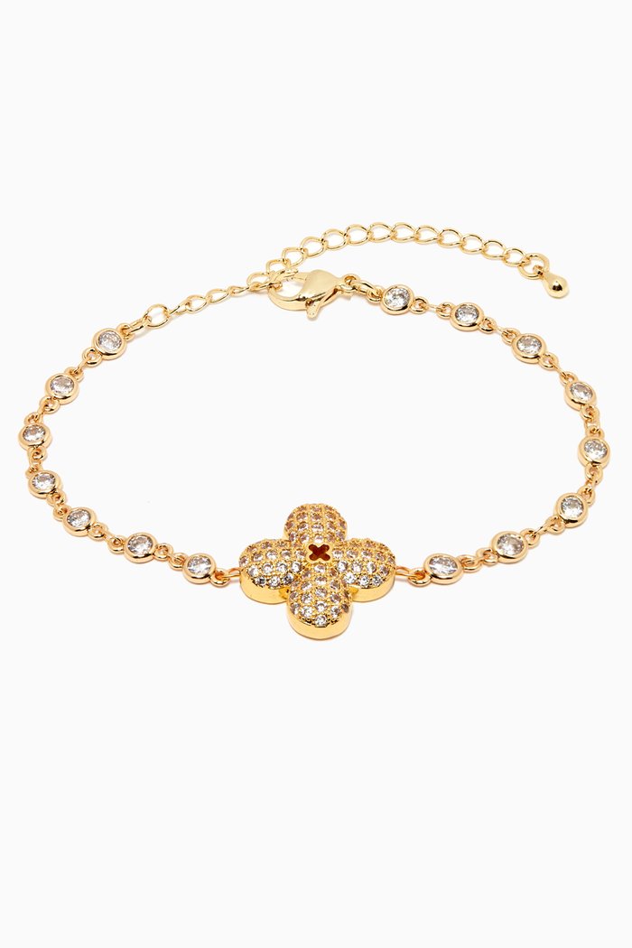 

Clover Bracelet in 18kt Gold Plating