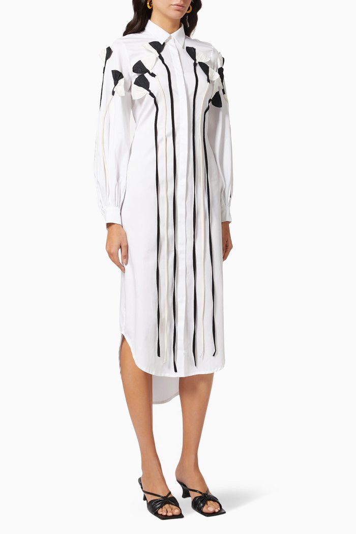 

The Spring Alif Dress in Cotton Poplin, White