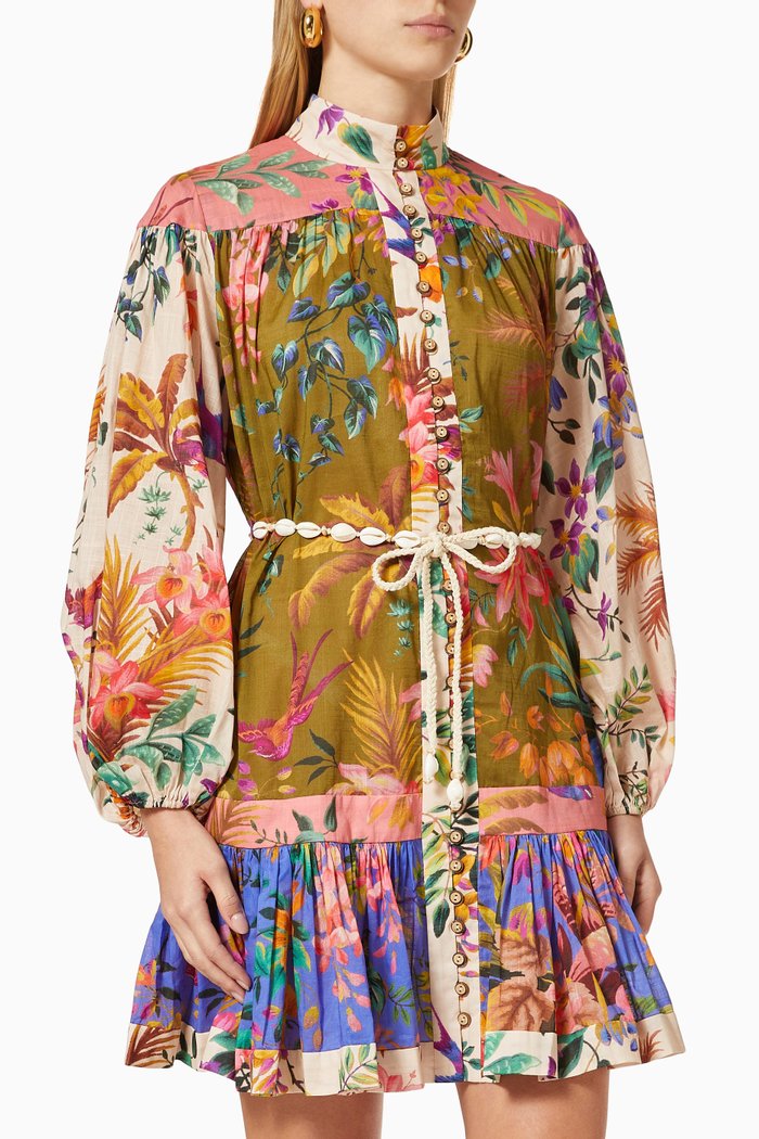 

Tropicana Mini Dress in Cotton, Multicolour