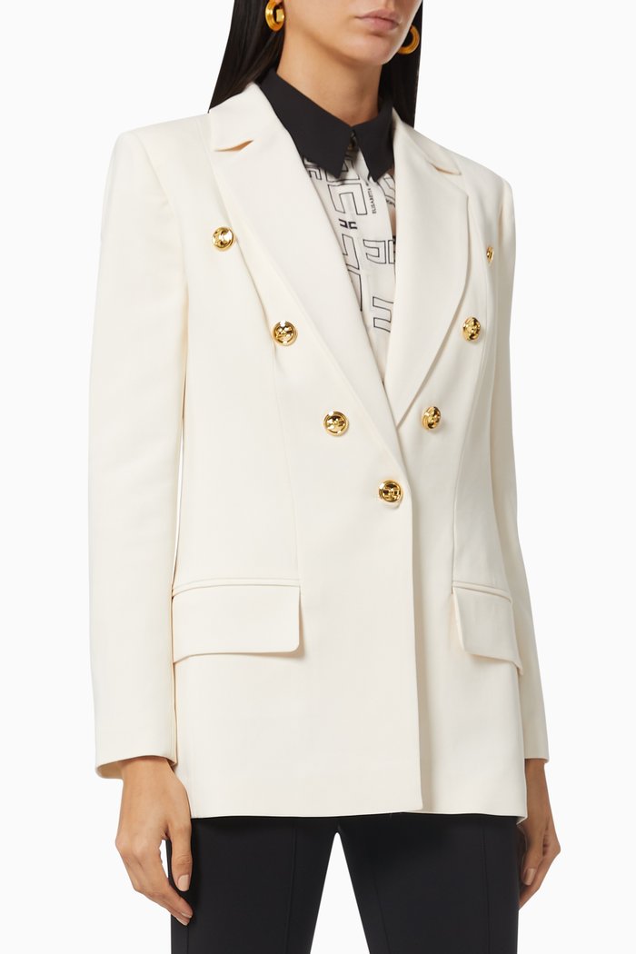 

Blazer in Stretch Crêpe, Neutral