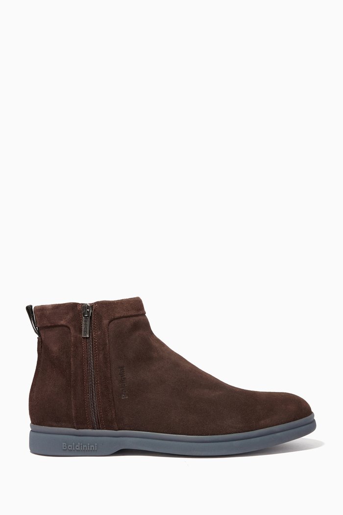

Ankle Boots in Suede, Brown