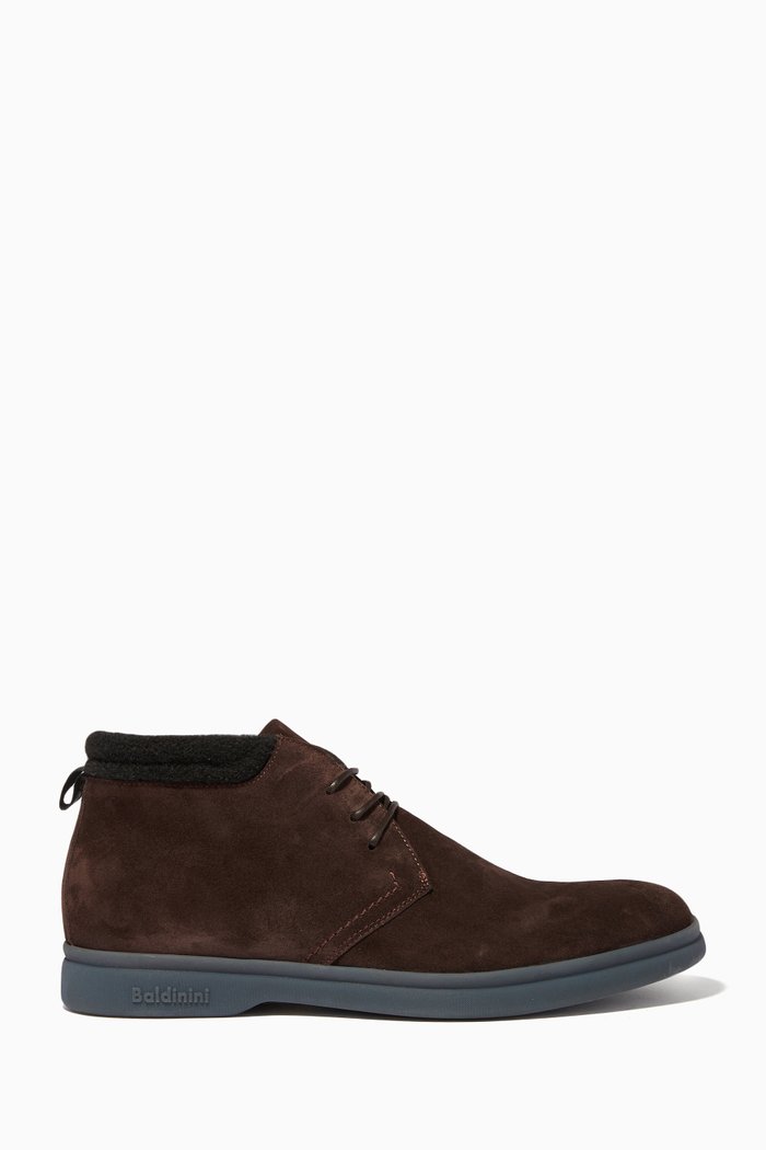 

Derby Shoes in Suede, Brown