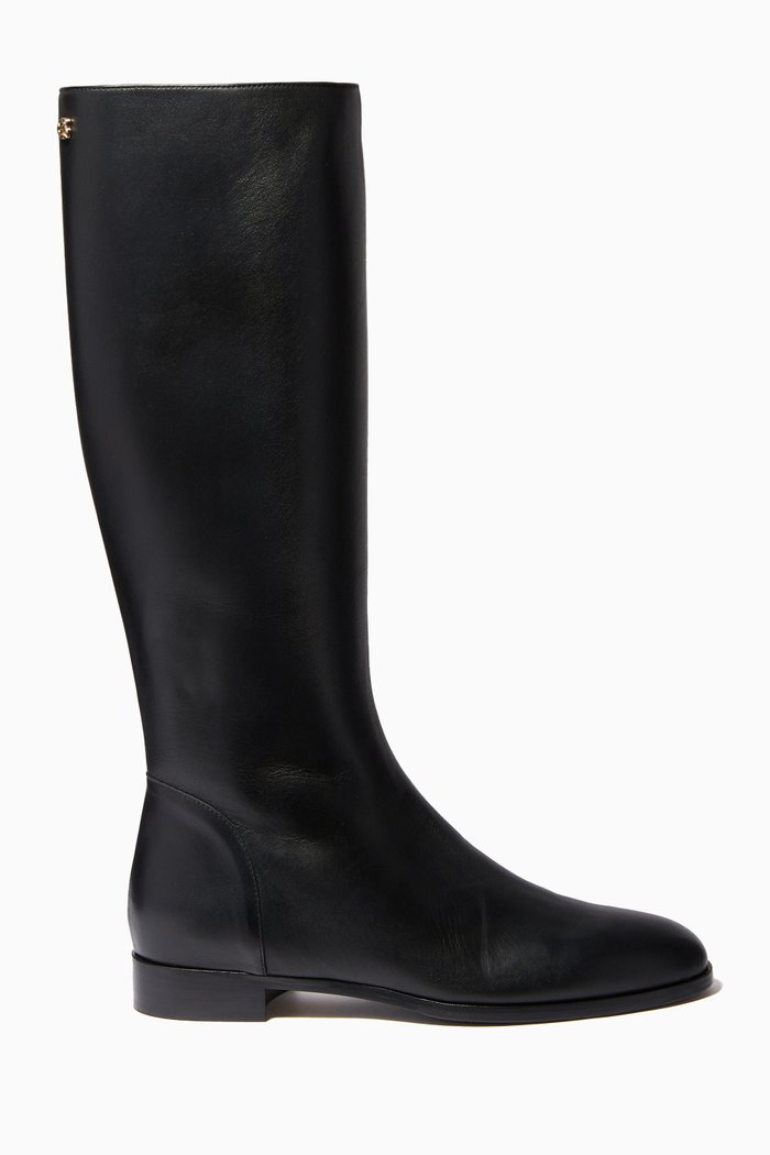 

Knee High Boots in Calfskin, Black