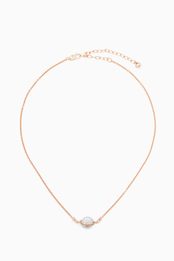 

EA Eagle Essential Pearl Necklace, Rose gold