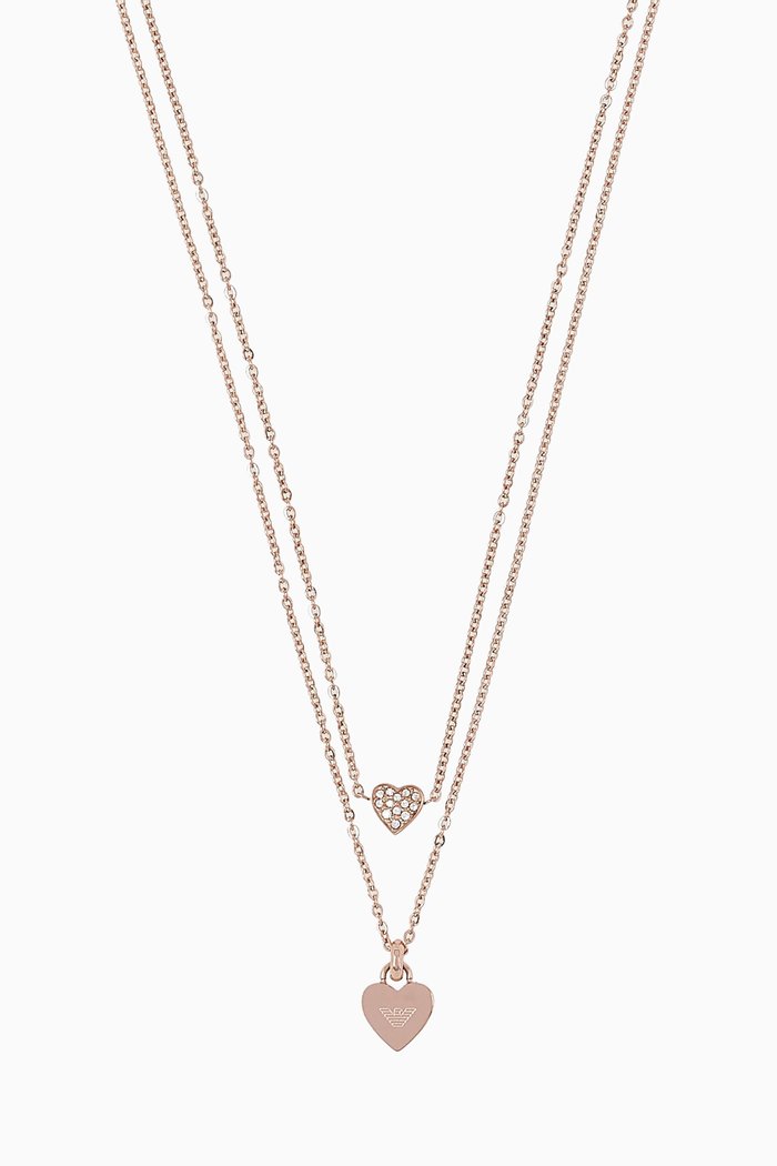 

EA Heart Sentimental Necklace, Rose gold