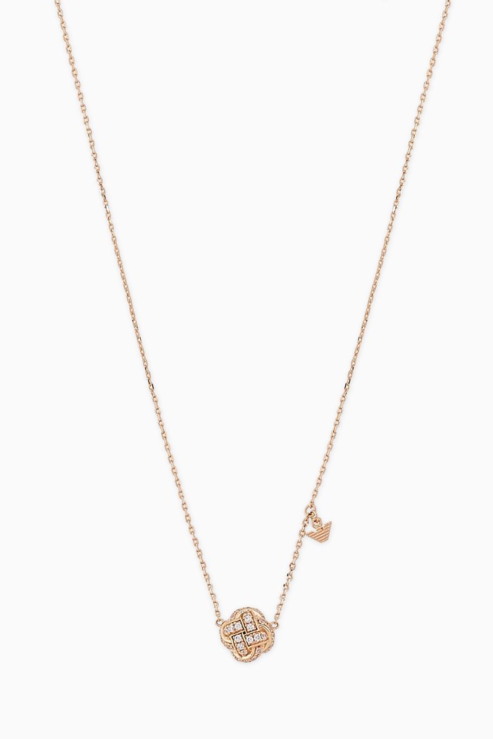 

EA Knot Sentimental Necklace, Rose gold