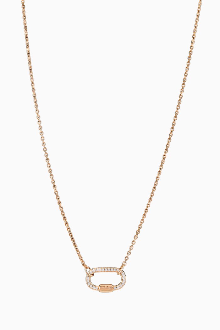 

EA Carabiner Sentimental Necklace, Rose gold