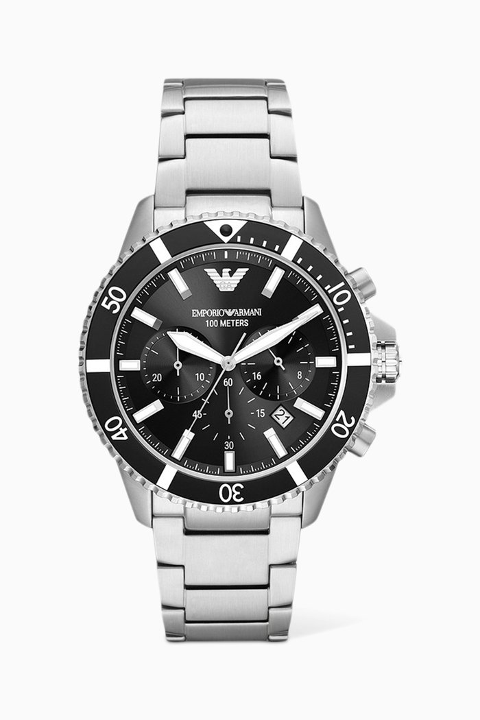 

Diver Chrono Watch, Silver