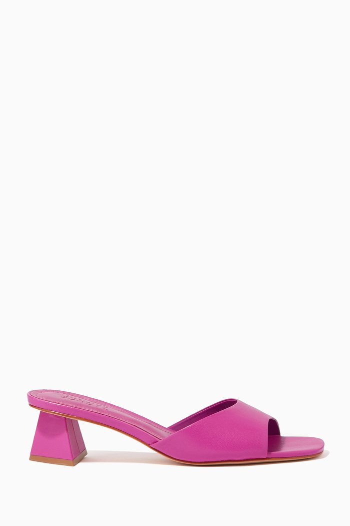 

Lizah 55 Mule Sandals in Nappa Leather, Pink