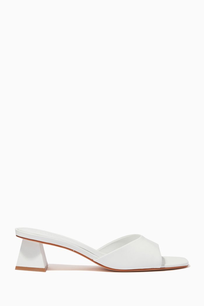 

Lizah Lo Mule Sandals in Nappa Leather, White